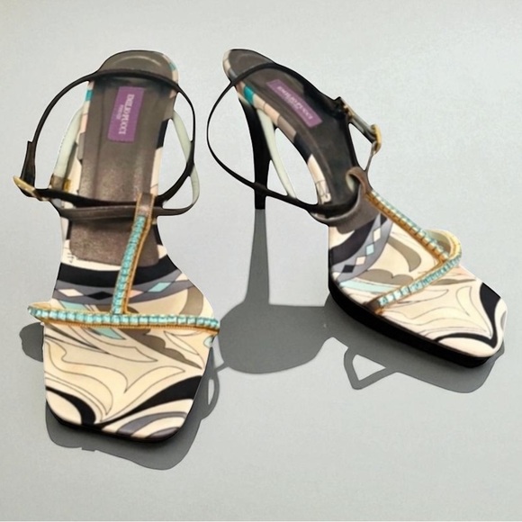 EMILIO PUCCI Jewel Rhinestone Sandals
Size 41 - Picture 1 of 16